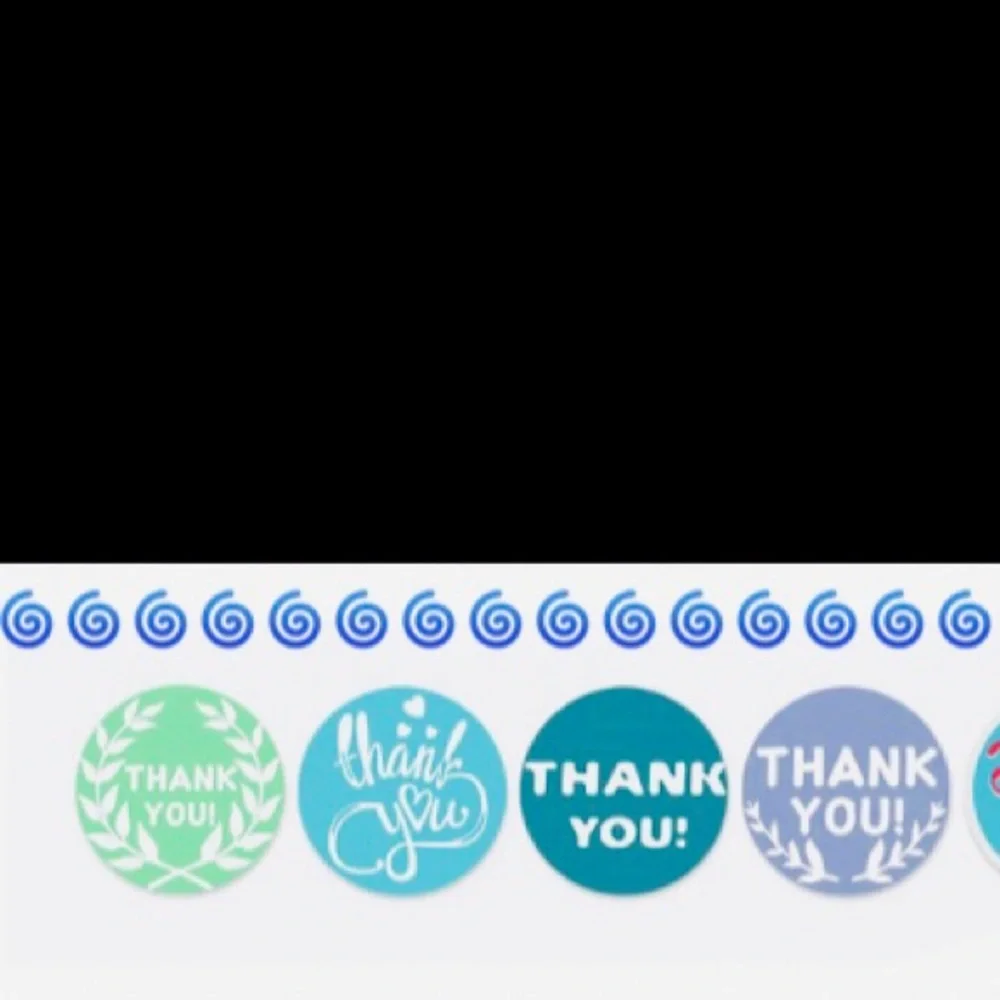 100pcs ~ 1” Thank You Stickers (Boutique) 🍃🆕🍃 (2 For $12)